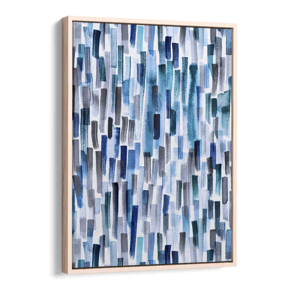 WATERCOLOR BRUSHSTROKES INDIGO BLUE , ABSTRACT PAINTINGS