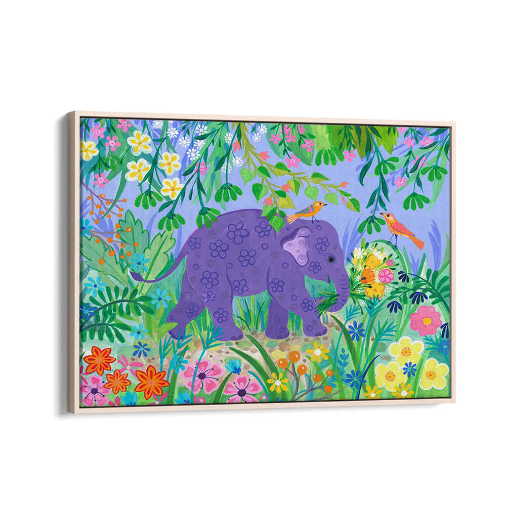 BLUE ELELPHANT , ANIMAL PAINTINGS