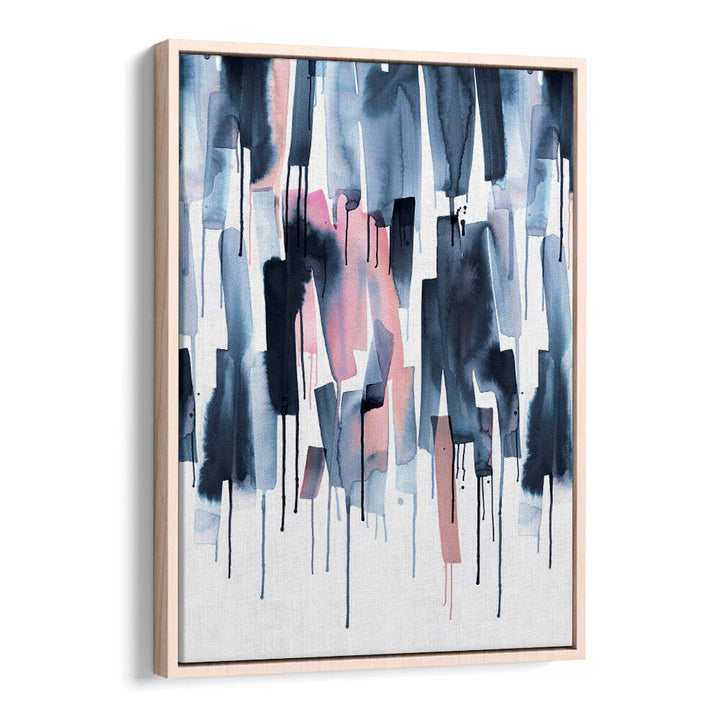 WATERY STRIPES NAVY PINK , ABSTRACT PAINTINGS