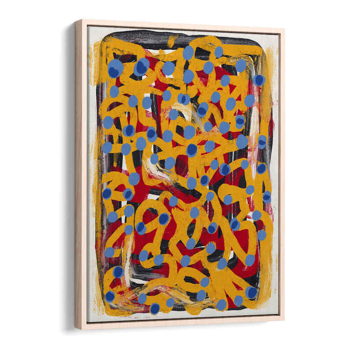 YELLOW DOTTED BLUE, ABSTRACT PAINTINGS