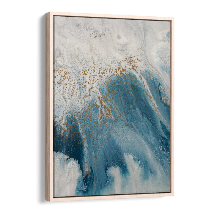 Stunning TIDAL SHORES II, ABSTRACT PAINTINGS in rich blues and golds, perfect for modern home décor.