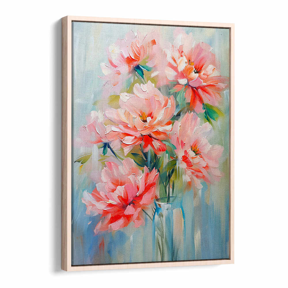 EVERGREEN GREEN PAINTERLY FLORALS V ,FLORAL FLOWER PAINTINGS