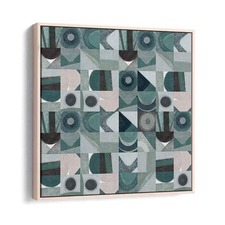 MID CENTURY GRID PATTERN FOUR , ABSTRACT PAINTINGS