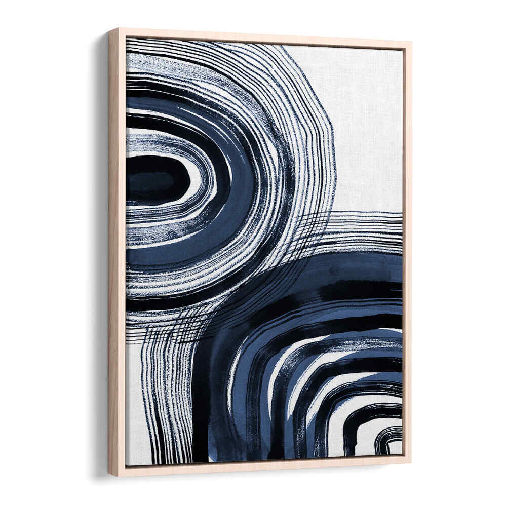 Elevate your space with CONCENTRIC BLUE AND BLACK BRUSHSTROKES, ABSTRACT PAINTINGS, showcasing bold expression and elegance.