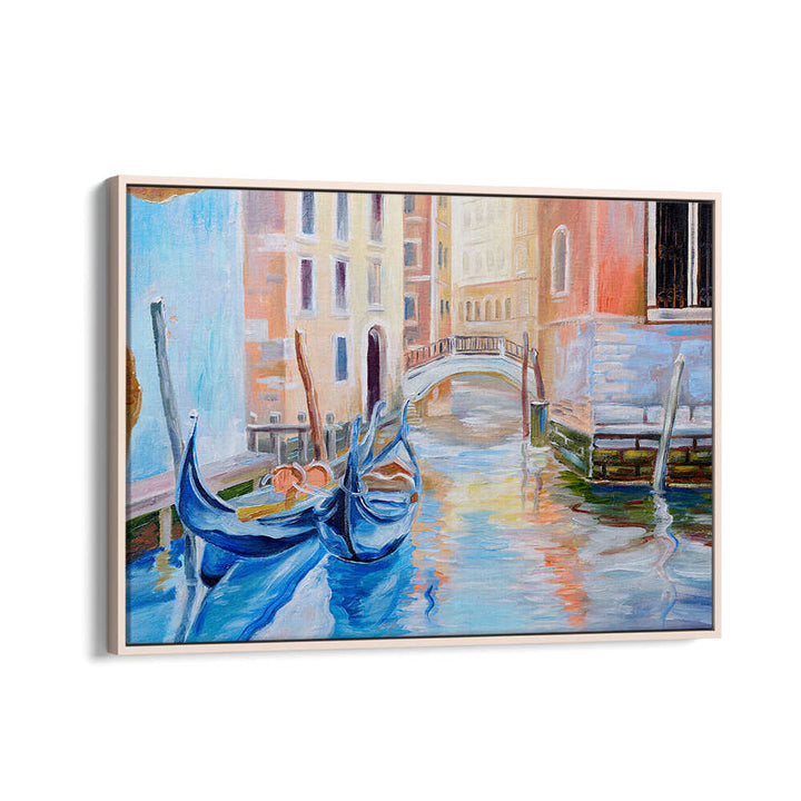 CANALSIDE MEMORIES II , VINTAGE EUROPEAN PAINTINGS