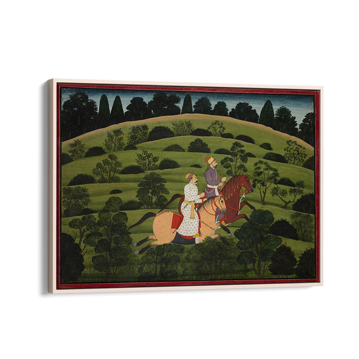 RIDERS THROUGH THE VERDANT HILLS , INDIAN ART PAINTINGS