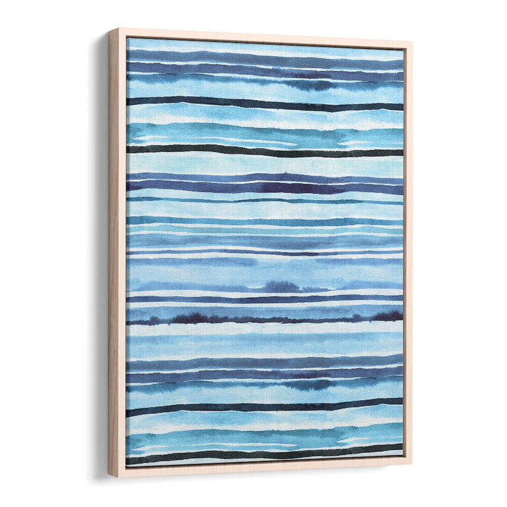SUMMER WATERCOLOUR STRIPES BLUE SEA , ABSTRACT PAINTINGS