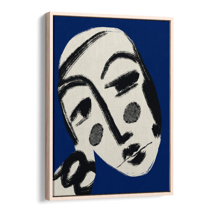 RESTING PORTRAIT IN BLUE , PORTRAITS & FIGURATIVE ILLUSTRATIONS
