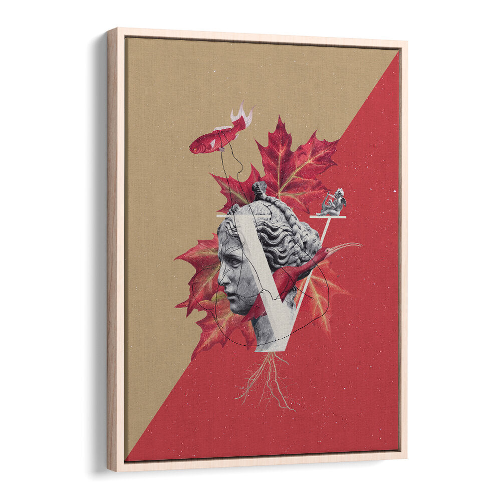 Surreal art print titled "VENUS", featuring a captivating blend of nature and classical elements, perfect for decor.