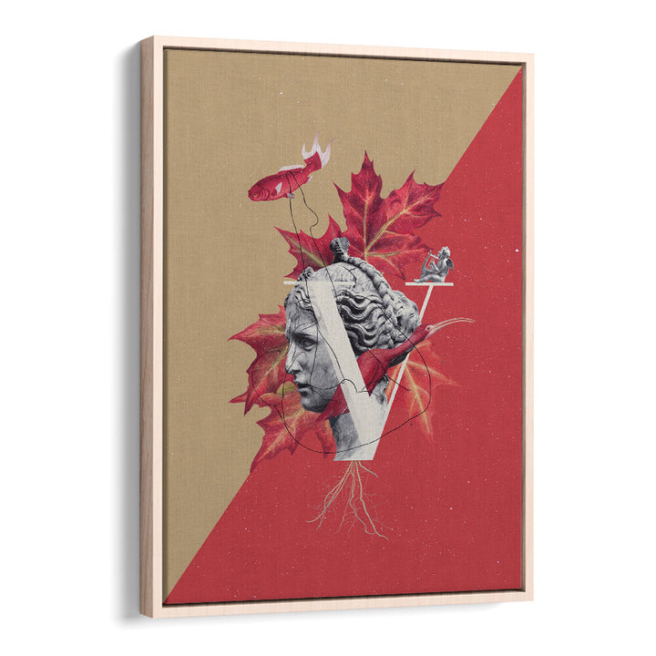 Surreal art print titled "VENUS", featuring a captivating blend of nature and classical elements, perfect for decor.