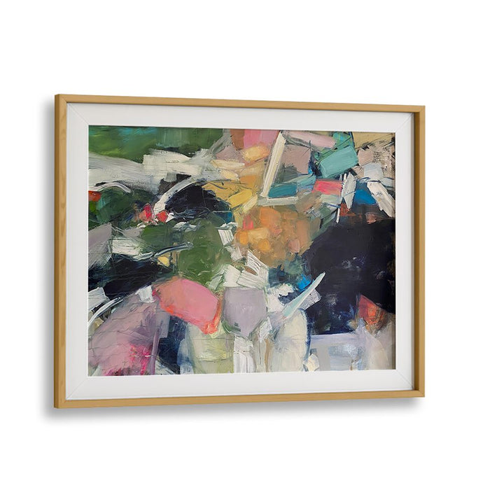 Colorful SCATTER, ABSTRACT PAINTINGS framed art piece, perfect for enhancing modern home decor with vibrant style.