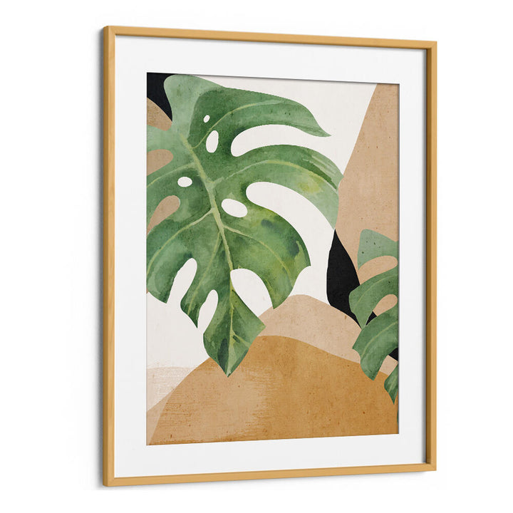 ABSTRACT ART TROPICAL LEAVES , BOHO ART PAINTINGS