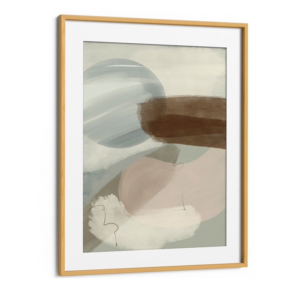 Framed ABSTRACT GREEN HORIZON, ABSTRACT PAINTINGS featuring calming colors, perfect for modern decor.