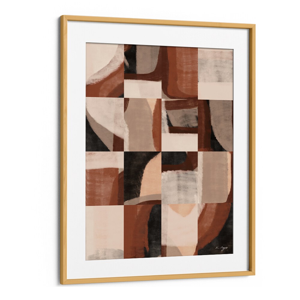 Elevate your space with the ABSTRACT NO I, GEOMETRIC ART PRINTS, showcasing modern design and rich colors.