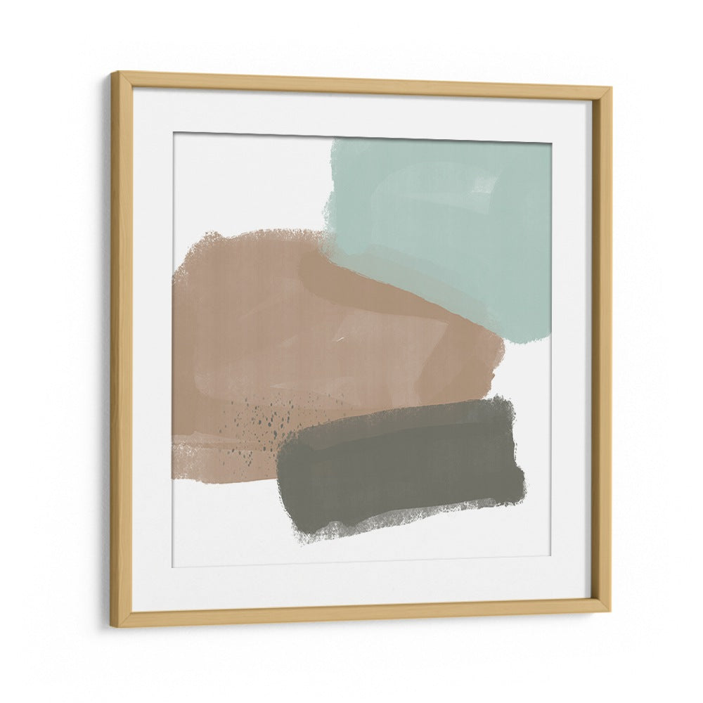 Framed ABSTRACT SHAPES NO III, ABSTRACT PAINTINGS featuring soothing colors and modern design for your decor.