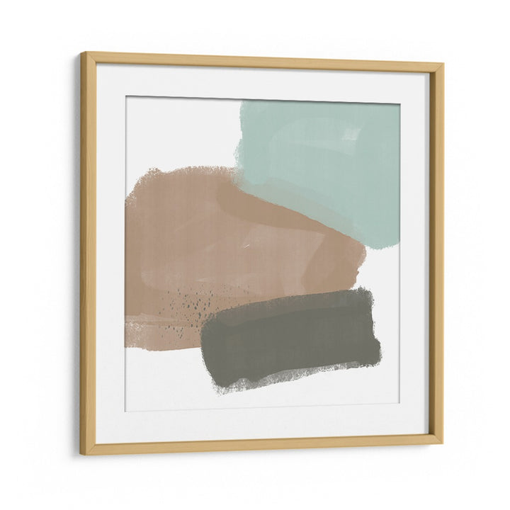 Framed ABSTRACT SHAPES NO III, ABSTRACT PAINTINGS featuring soothing colors and modern design for your decor.