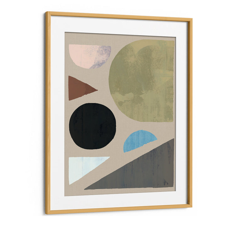ABSTRACT SHAPES IN MUTED TONES I , GEOMETRIC ART PRINTS