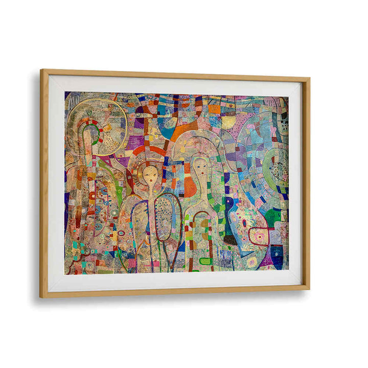 OAKWOODMOUNT ANGELS AMONG US , ABSTRACT PAINTINGS — abstract with textured pastel gradients and angelic forms