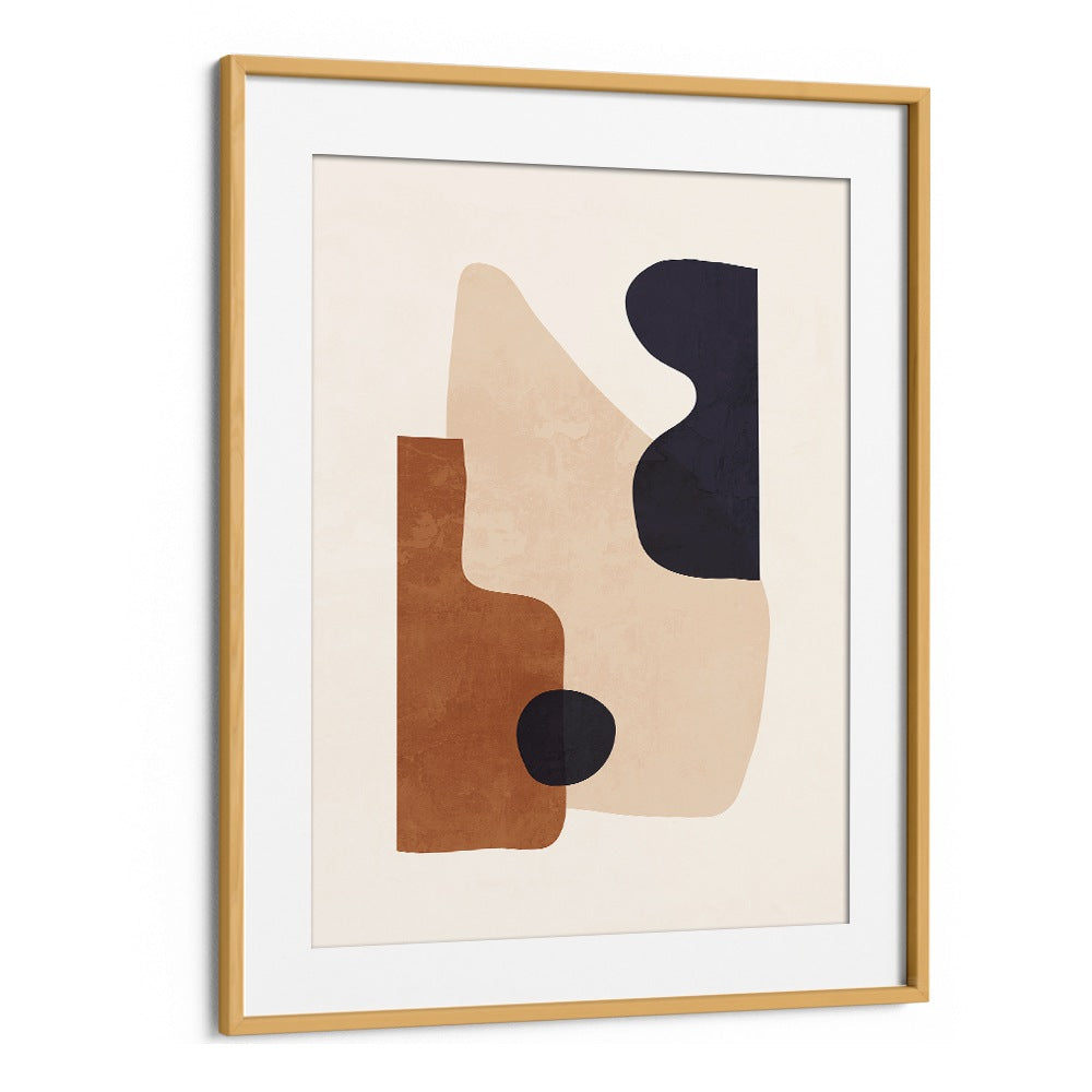 Stylish framed ABSTRACT MINIMAL SHAPES III, GEOMETRIC ART PRINTS adding modern elegance to any wall decor.