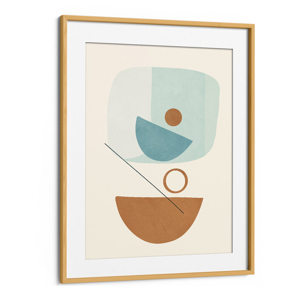 AZZURRO SHAPES IV , BOHO ART PAINTINGS