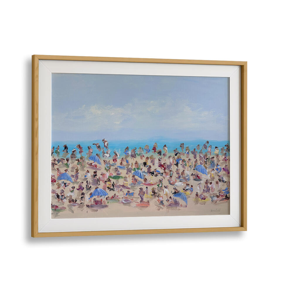 Colorful beach scene captured in BEACHSIDE BLURS, BEACH PAINTINGS, perfect for coastal home decor.