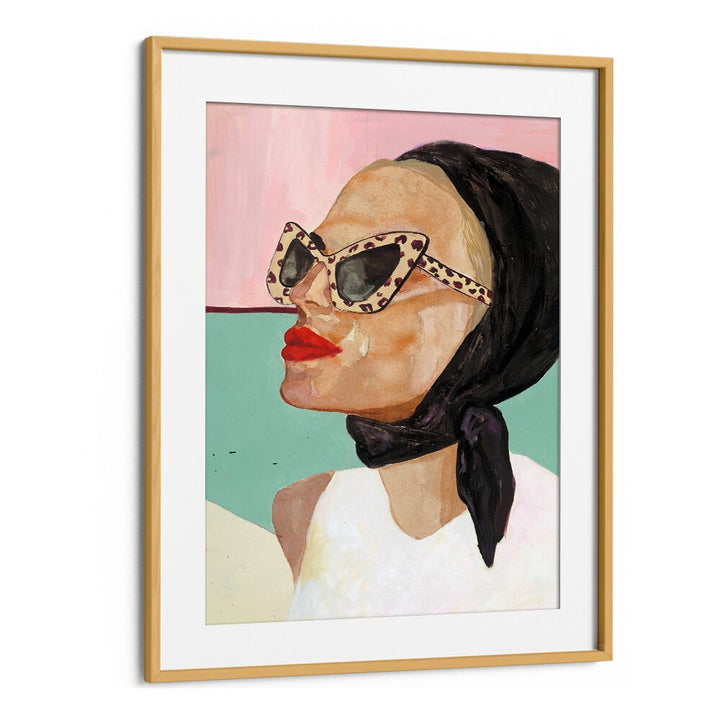 Elegant CAPRI, PORTRAITS artwork features a stylish woman in sunglasses, perfect for enhancing home decor.