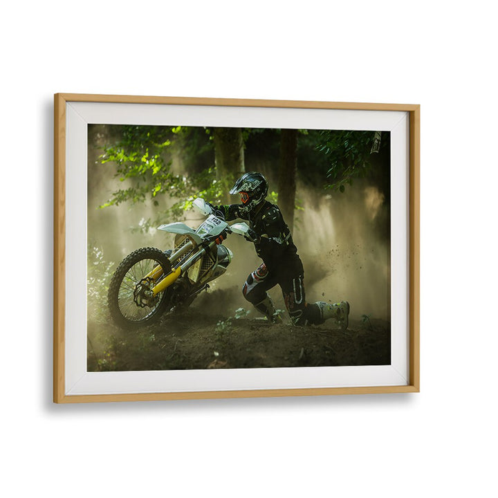 Dynamic scene of a motorcyclist in action, featuring CARPATH ENDURO I, PHOTOGRAPHY PRINTS for your space.