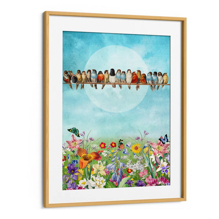 CHEERFUL BIRDS AND BLOOMS