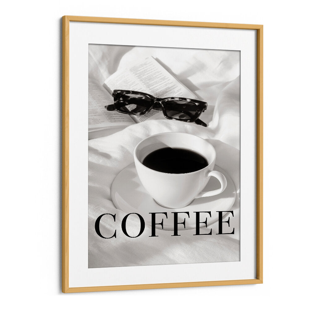 Cozy COFFEE IN BED, BAR & CAFE ART print, perfect for coffee lovers to enhance their space.