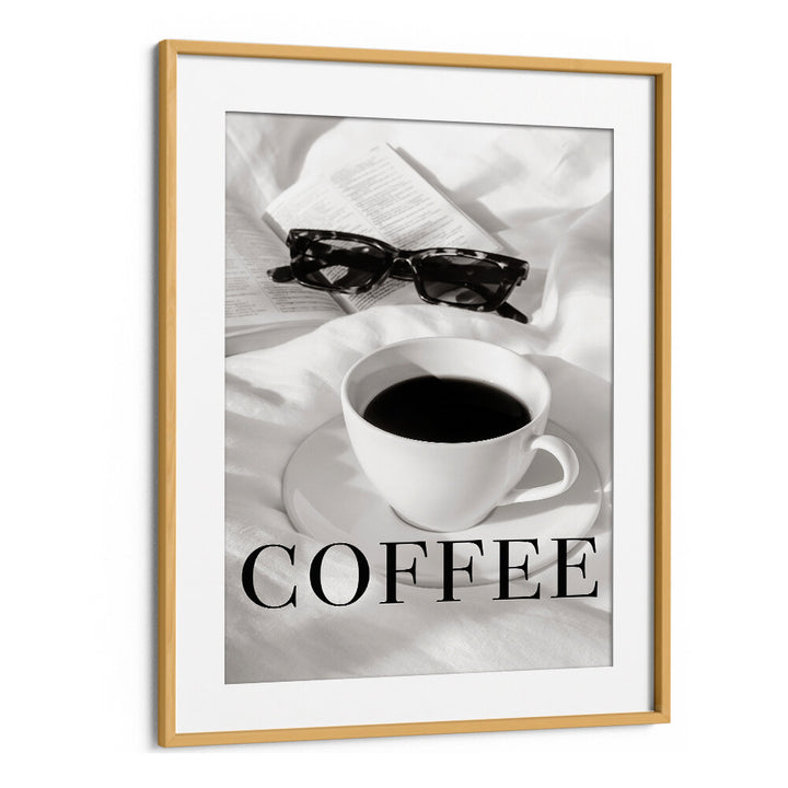 Cozy COFFEE IN BED, BAR & CAFE ART print, perfect for coffee lovers to enhance their space.