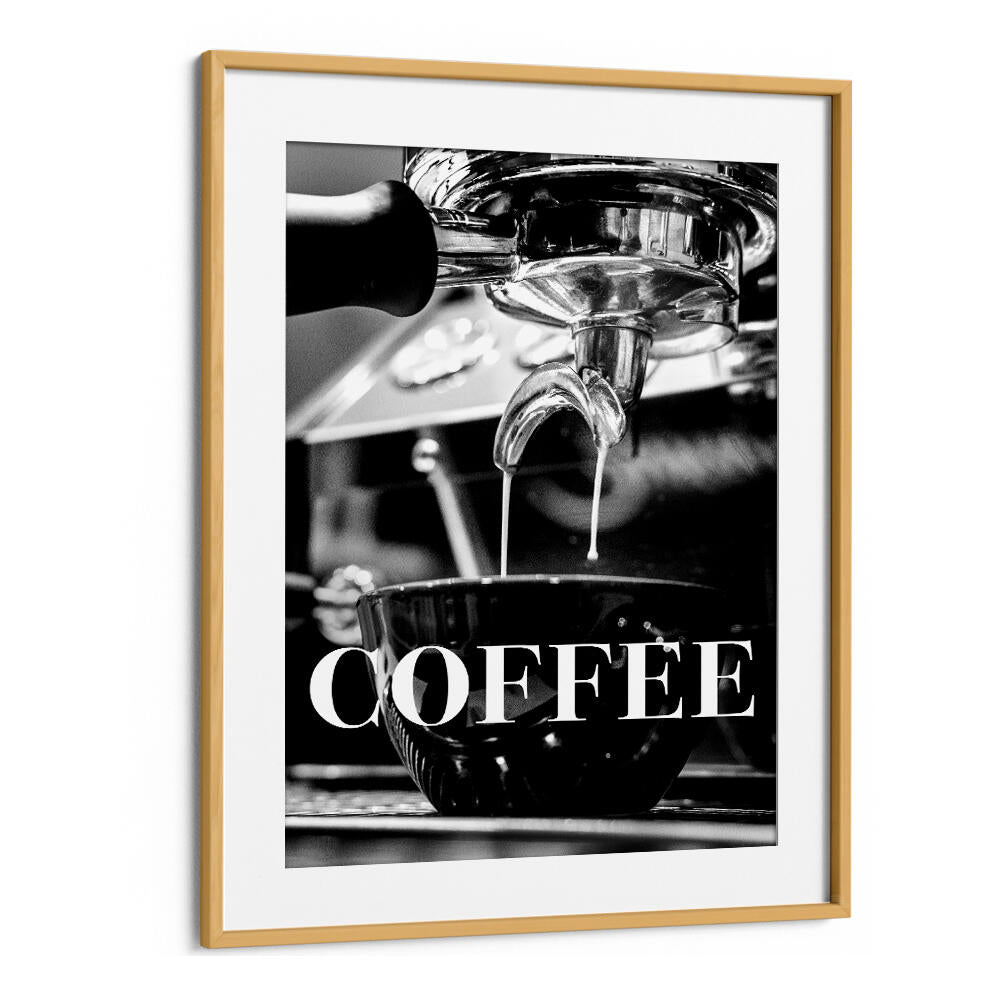 Stunning COFFEE BLACK II, BAR art showcasing espresso brewing, perfect for enhancing your cafe or coffee shop decor.
