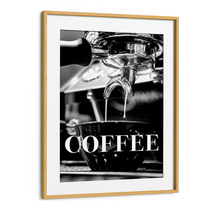 Stunning COFFEE BLACK II, BAR art showcasing espresso brewing, perfect for enhancing your cafe or coffee shop decor.