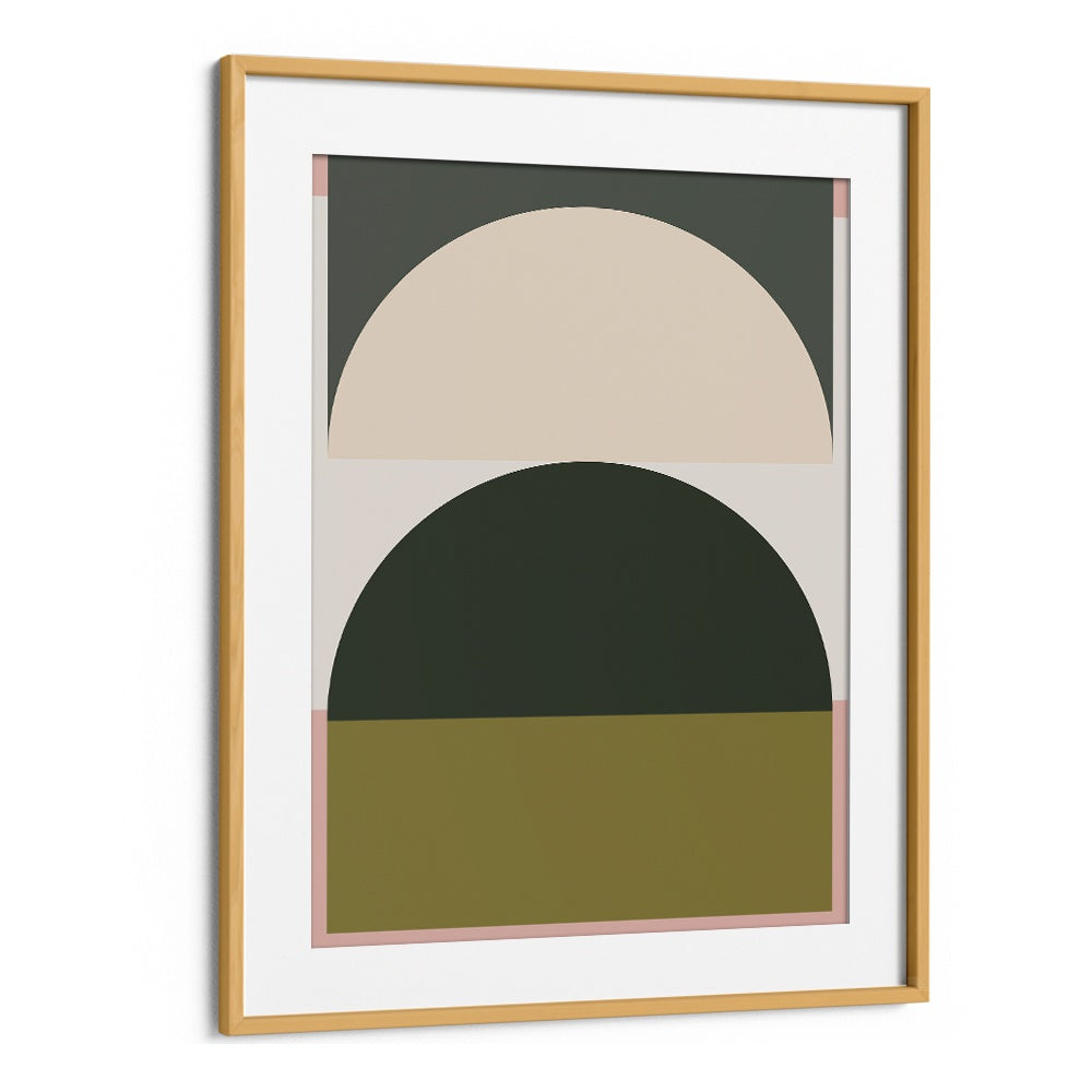 Stylish CONTEMPORARY ABSTRACT XIII, GEOMETRIC ART PRINTS featuring bold shapes in earthy tones, perfect for modern decor.