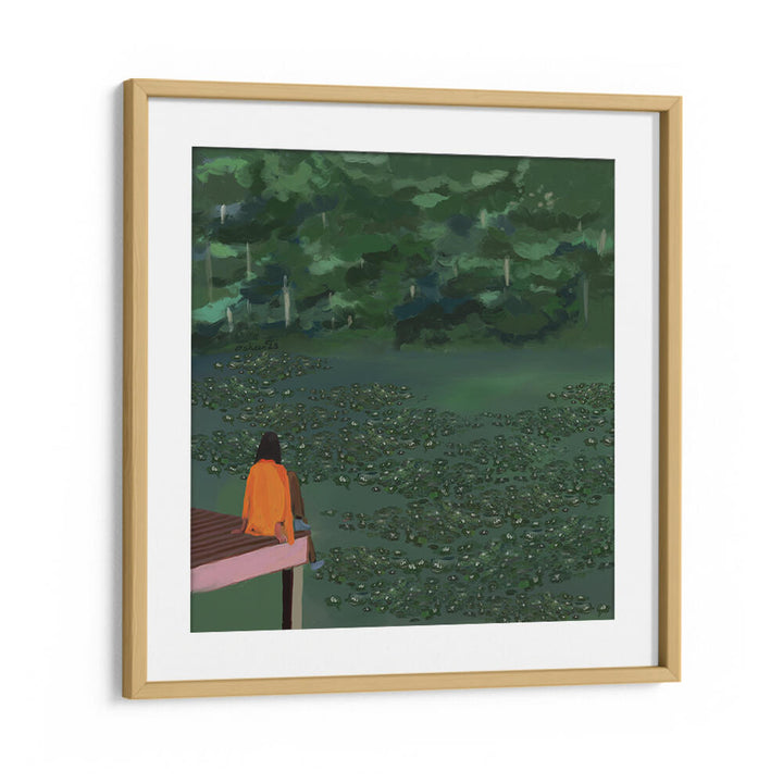 DAYDREAMING AT THE LAKE , PORTRAITS & FIGURATIVE ILLUSTRATIONS