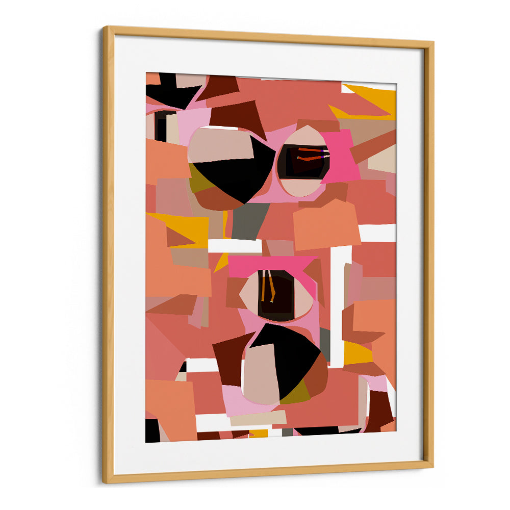 Bold deep pink geometric shapes create a striking decor piece in this DEEP PINK GEOMETRIC SHAPES I, GEOMETRIC ART PRINTS.