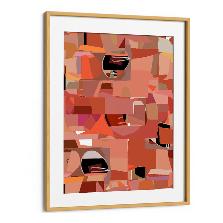 Vibrant DEEP PINK GEOMETRIC SHAPES IV, GEOMETRIC ART PRINTS, perfect for modern decor and artistic displays.