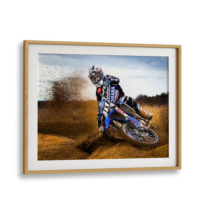 Dynamic motocross action captured in stunning detail with DESERT KING, PHOTOGRAPHY PRINTS for desert enthusiasts.