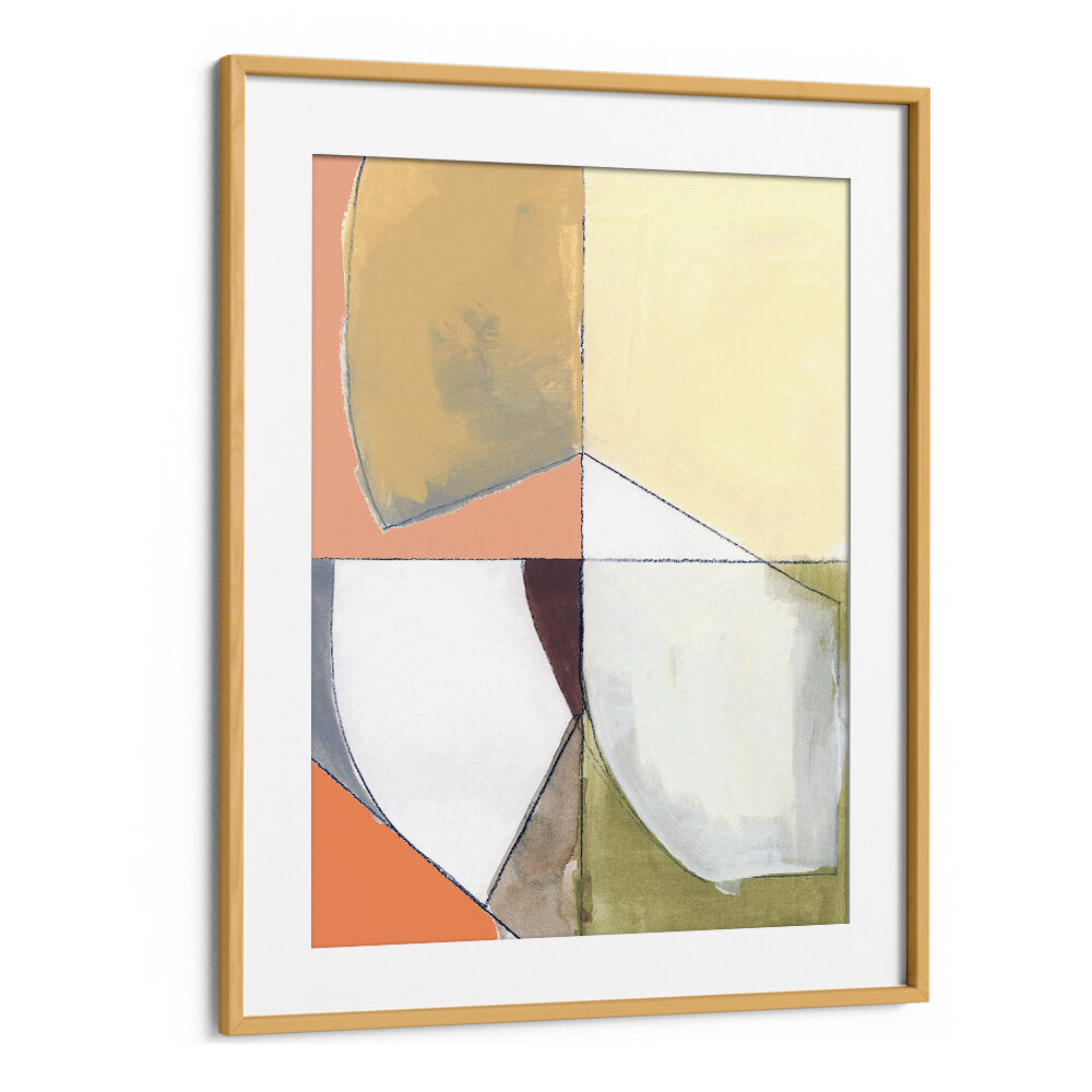 DUSTY PINK YELLOW ABSTRACT I , ABSTRACT PAINTINGS