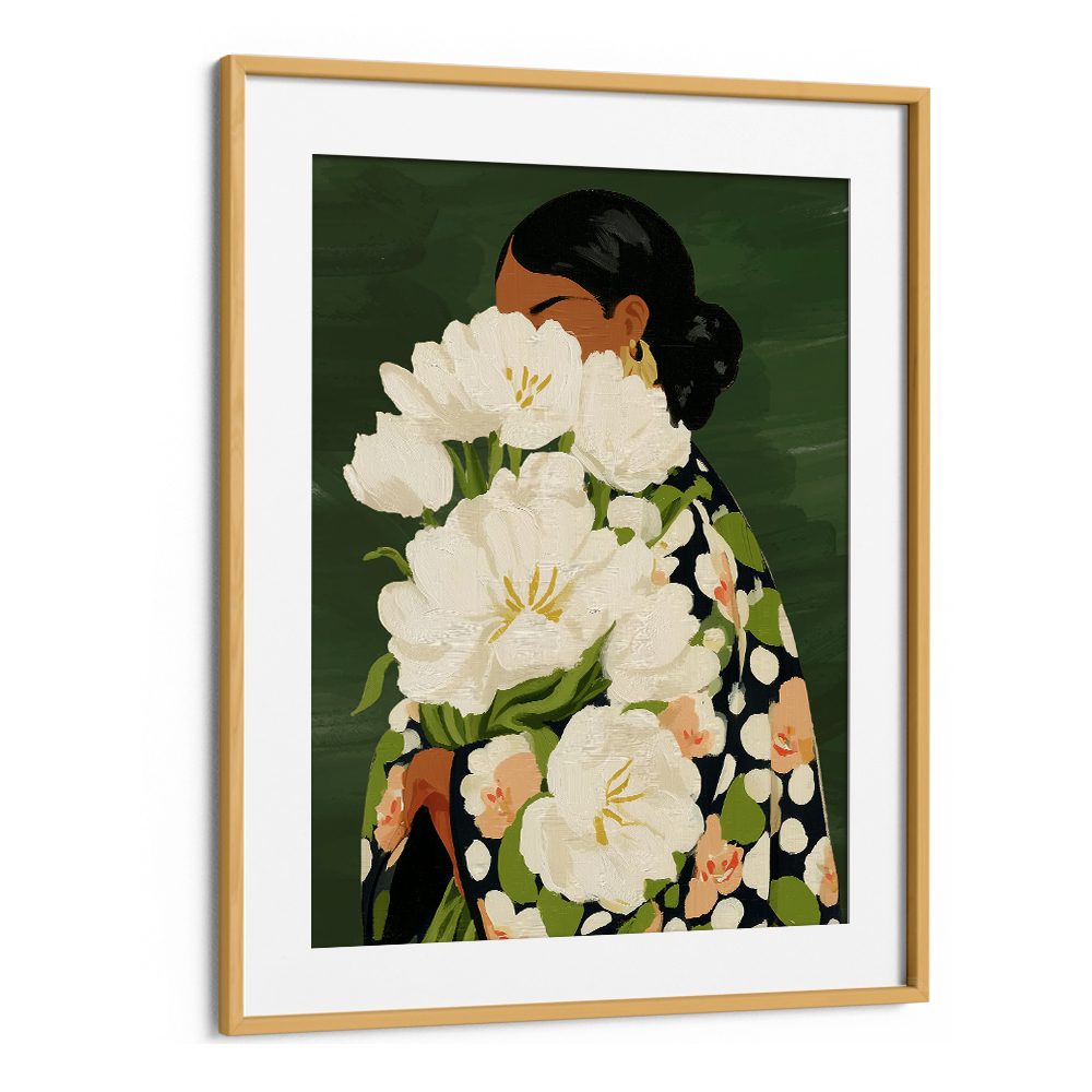 ELEGANT WOMAN AND FLOWERS