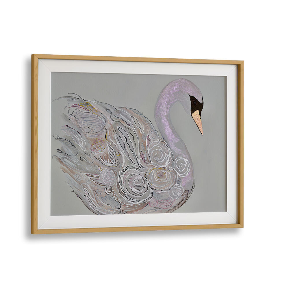 Elegant Swan Animal Paintings showcase a graceful swan in an abstract style, perfect for enhancing any space.