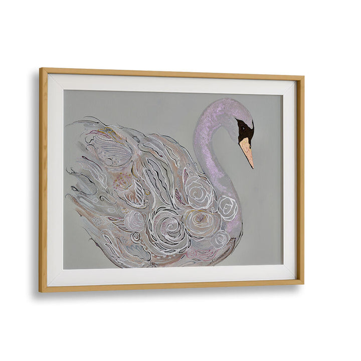 Elegant Swan Animal Paintings showcase a graceful swan in an abstract style, perfect for enhancing any space.