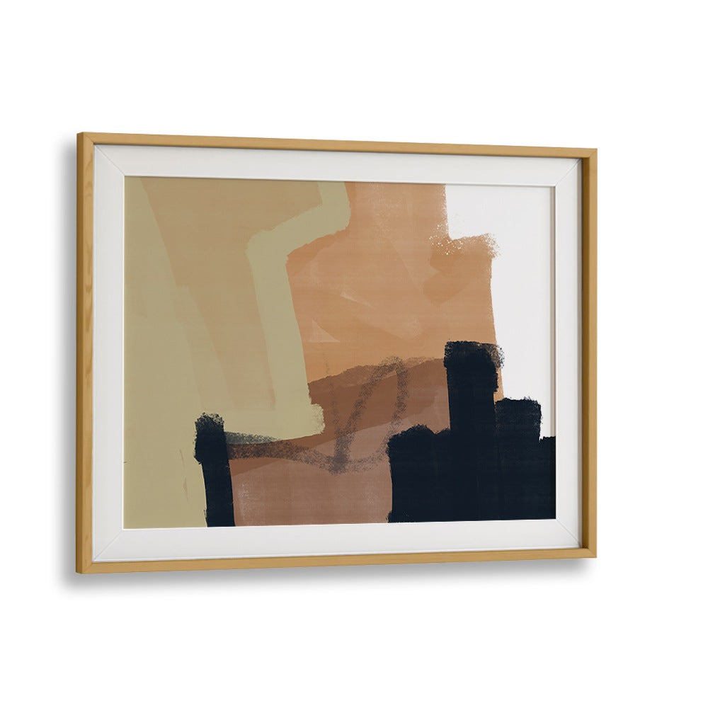 Elegant FROZEN ABSTRACT NO III, ABSTRACT PAINTINGS featuring warm tones and bold shapes, perfect for modern decor.