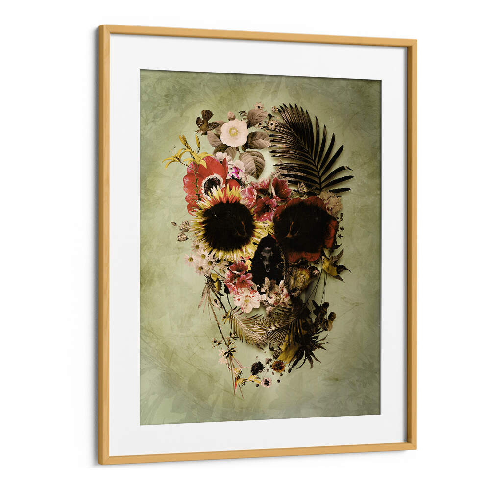 GARDEN SKULL , SURREAL ART PRINTS