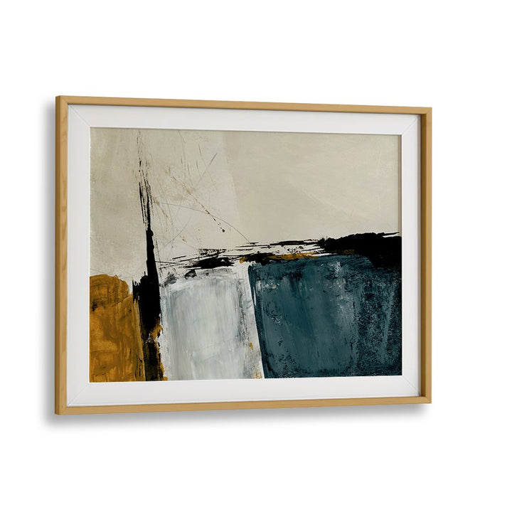 GEOMETRIC OCHRE ABSTRACT