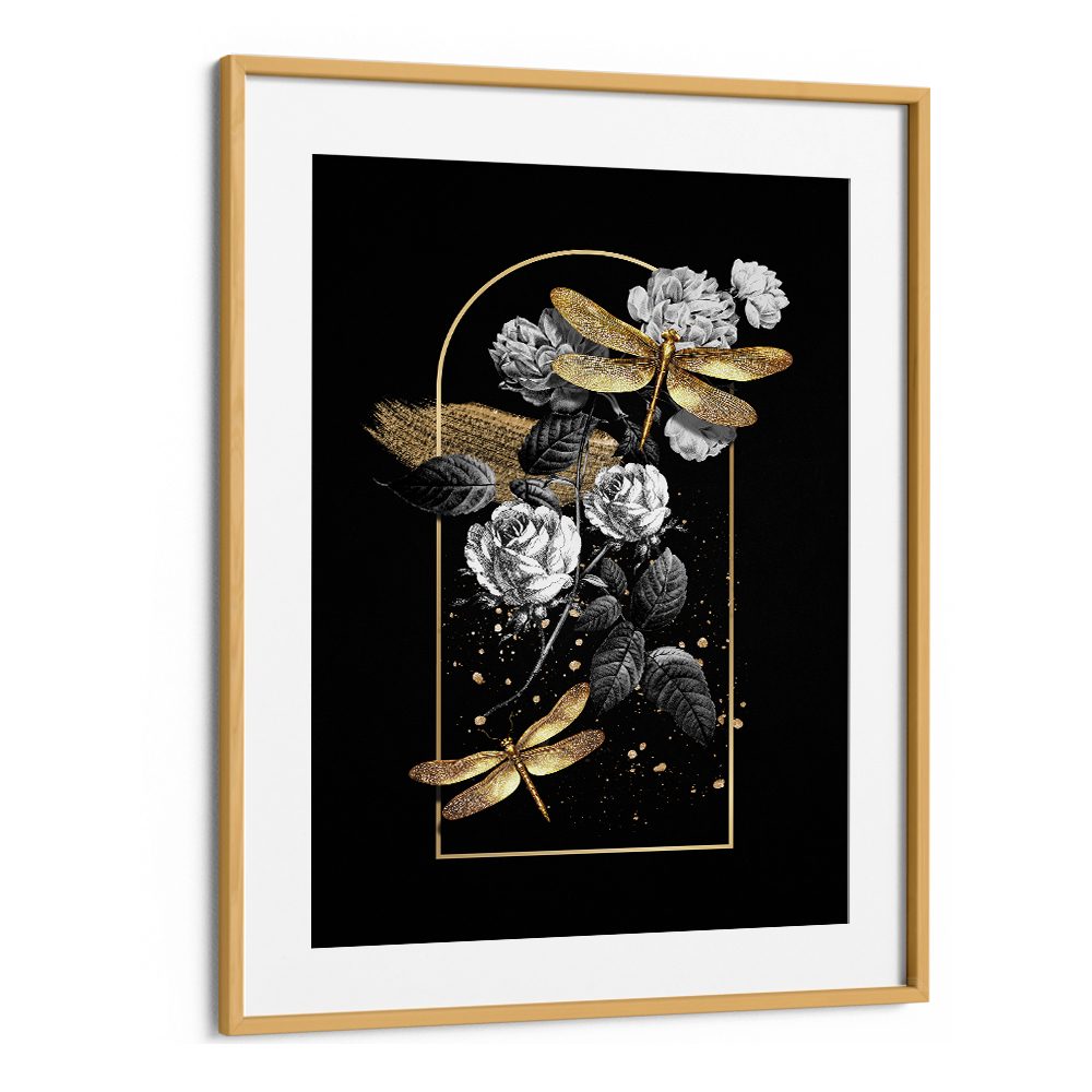 GILDED DRAGONFLIES AND ROSES