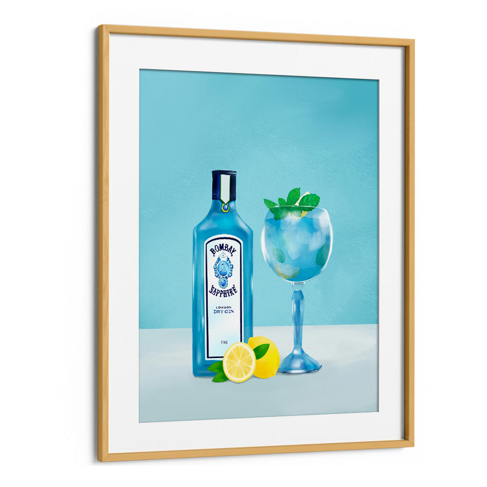 GIN COCKTAIL , BAR print by Oakwood Mount featuring Bombay Sapphire gin and citrus cocktail