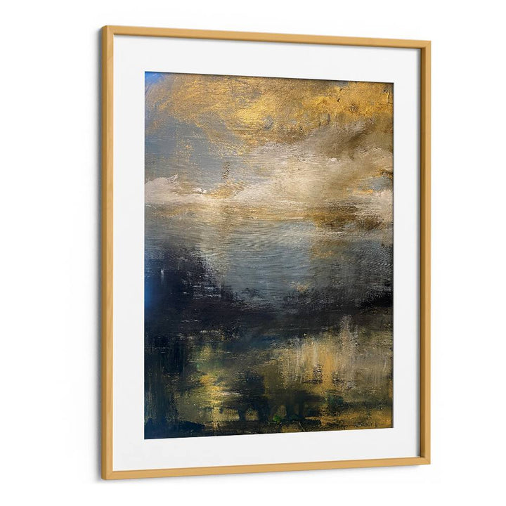 Serene abstract GOLDEN MORNING landscape paintings enhance your home décor with tranquility and elegance.