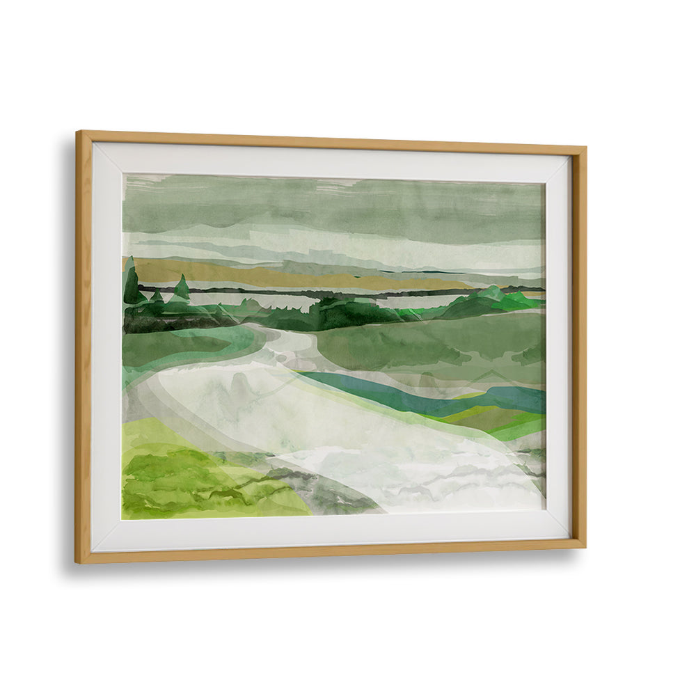 Lush greenery and serene landscapes in GREEN PASTURES I, LANDSCAPE PAINTINGS, perfect for tranquil home decor.