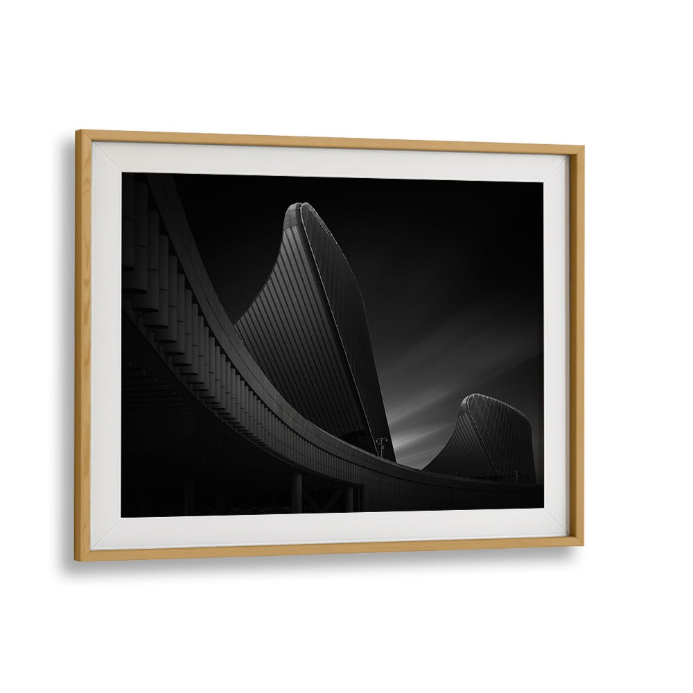 Elegant HARP STRUCTURE, PHOTOGRAPHY PRINTS showcasing striking architectural design in a sleek frame, perfect for any space.