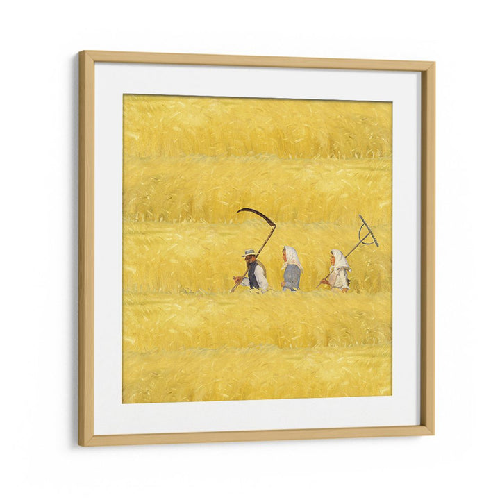 HARVESTERS IN GOLDEN FIELD